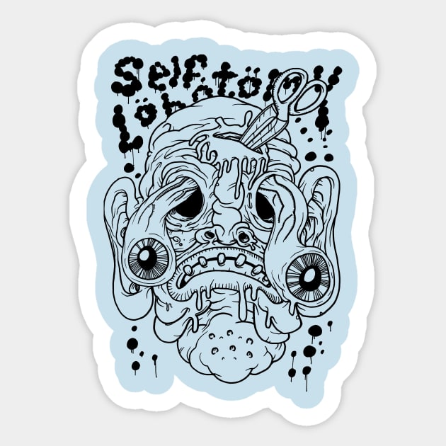 Self Lobotomy Sticker by Brownlazer